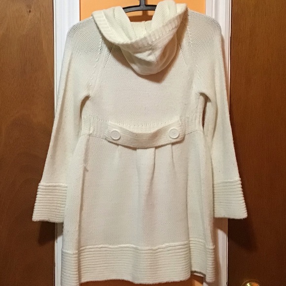 White/Beige wool coat - Picture 2 of 2